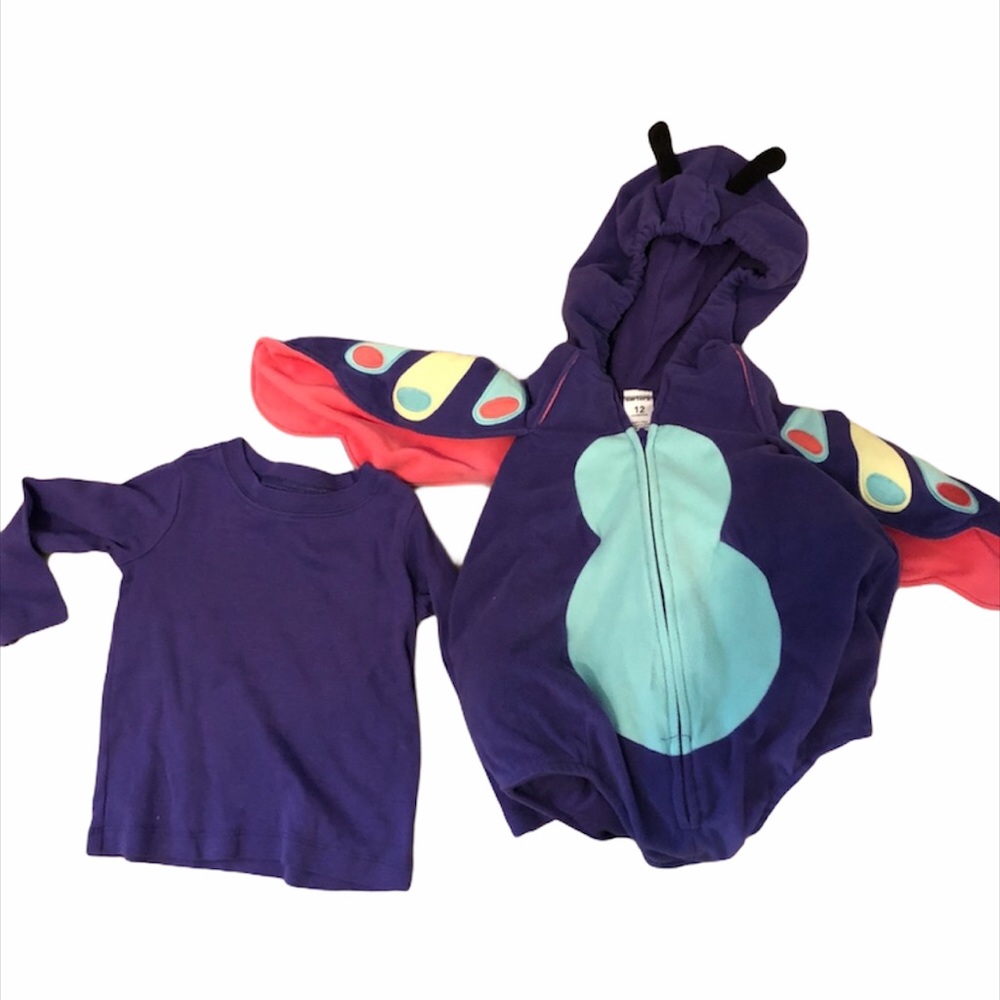CARTERS Halloween insect baby costume purple